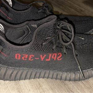 Yeezy Black and Red Sneakers